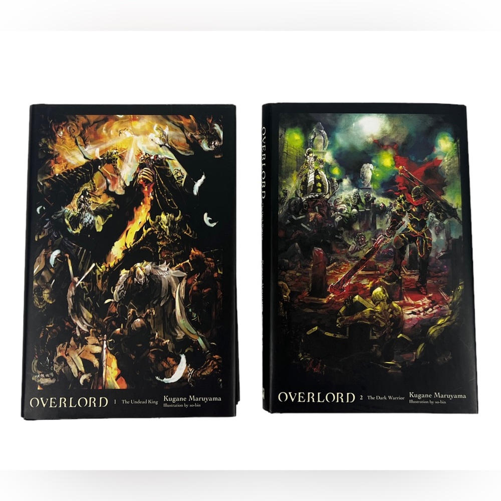 Overlord Manga English HC Vol 1 & Vol 2 The Undead King The Dark Warrior Book